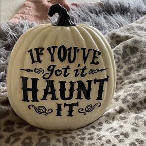 Kirkland Signature White and Black Halloween Pumpkin Decor